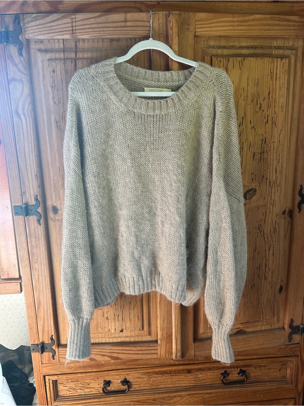 Christy Dawn Taupe Crewneck Sweater